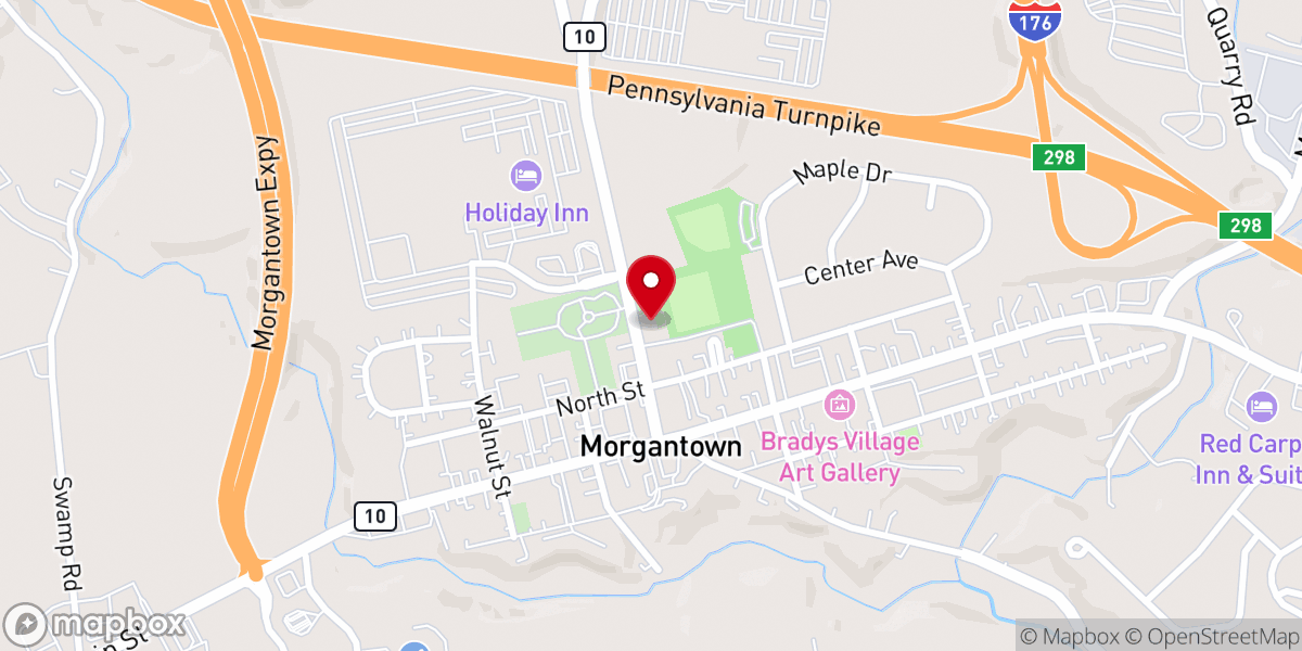 Map showing location of St Thomas Episcopal Church
