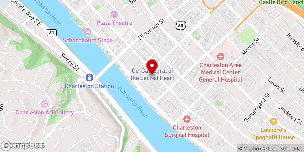 Map showing location of First Presbyterian Church