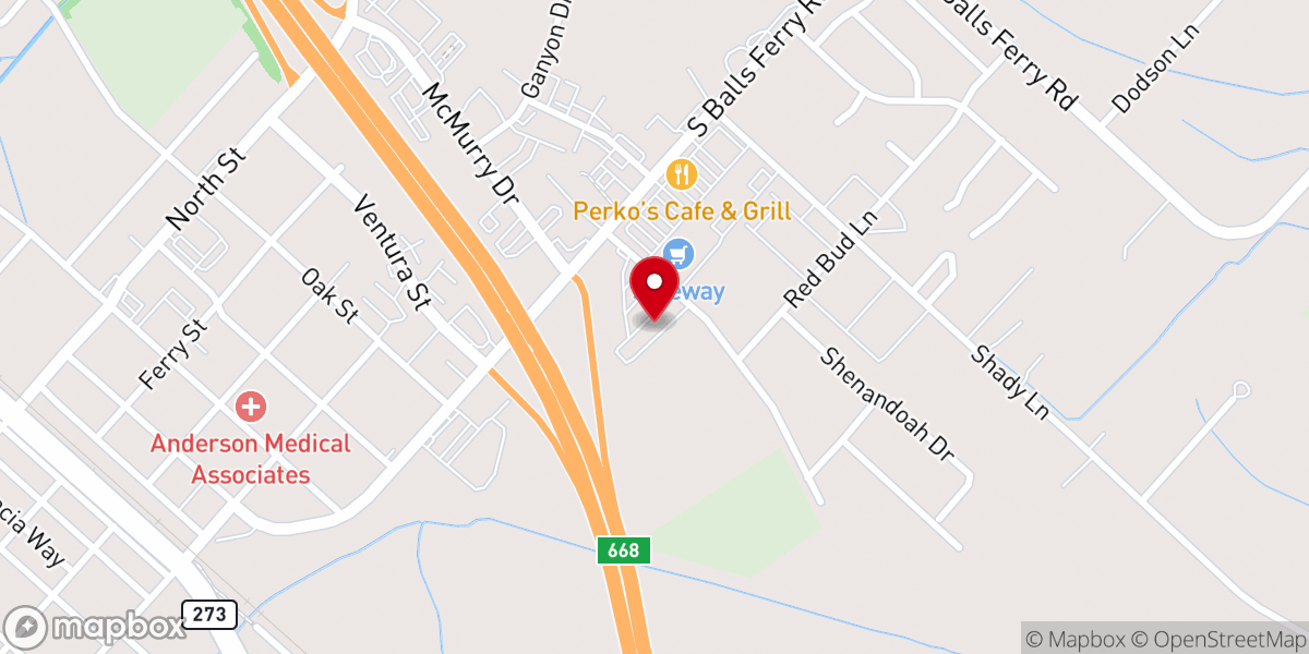 Map showing location of Maranatha Christian Church