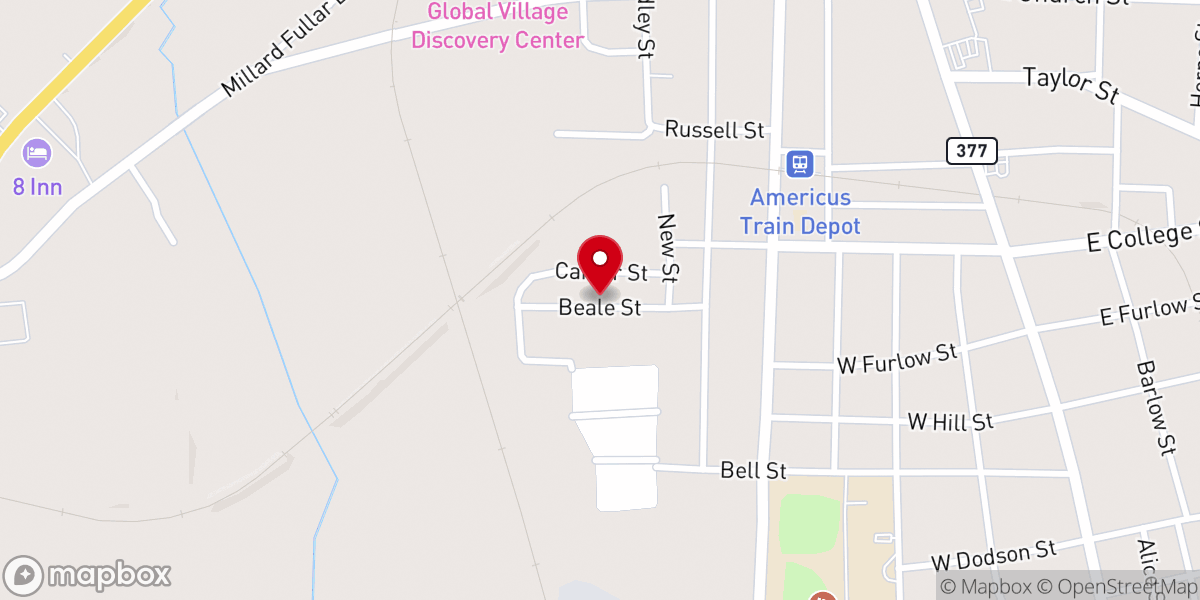 Map showing location of Faith of Deliverance Church