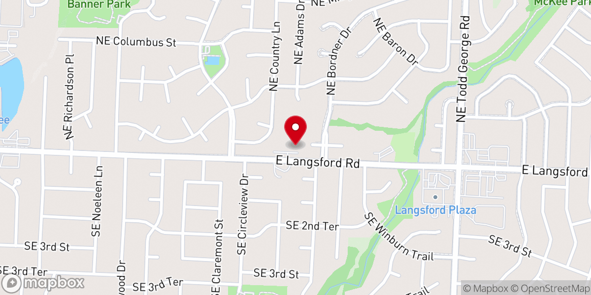 Map showing location of Faith Baptist Church