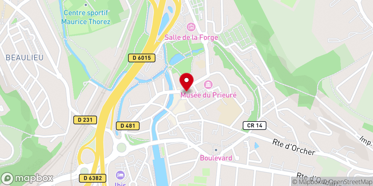 Map showing location of Église Saint-Martin d'Harfleur