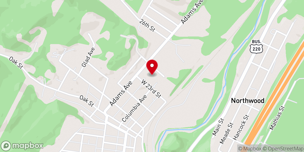Map showing location of Grace Baptist Church