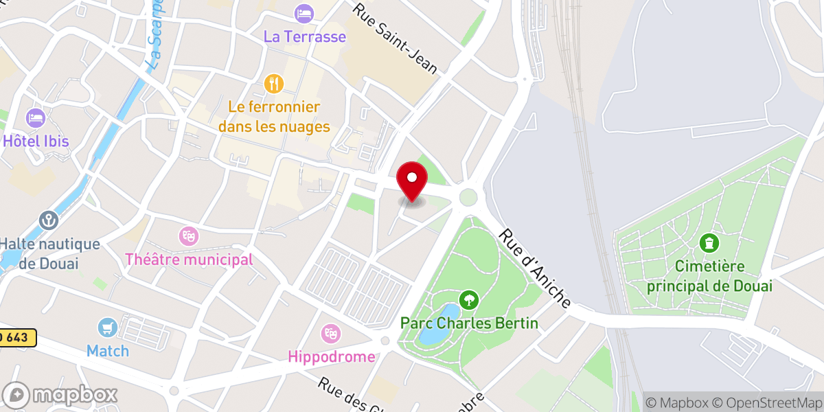 Map showing location of Église catholique Notre-Dame-de-l'Annonciation à Douai