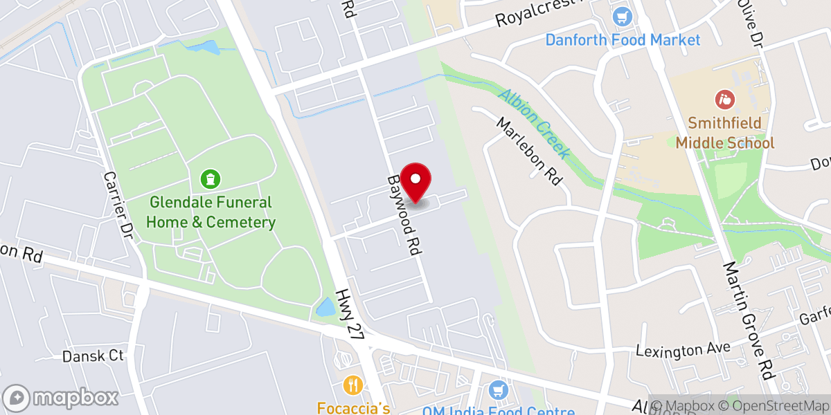 Map showing location of Rexdale Singh Sabha Religious Centre