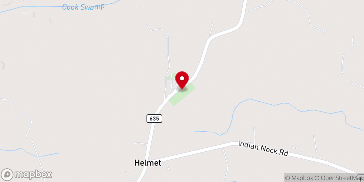 Map showing location of Upper King & Queen Baptist Church