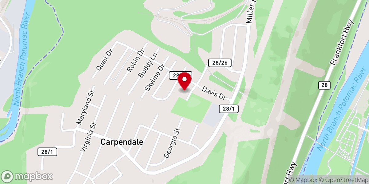 Map showing location of Holy Cross United Methodist