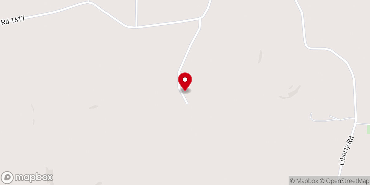 Map showing location of Liberty Church