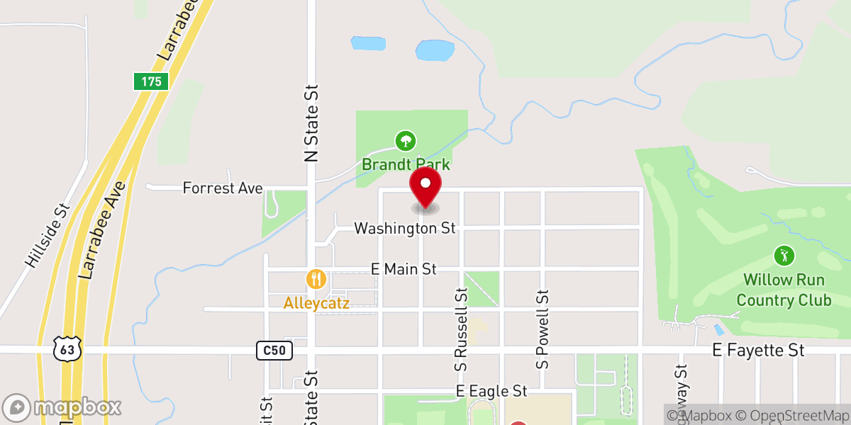 Map showing location of Saint Paul United Church of Christ