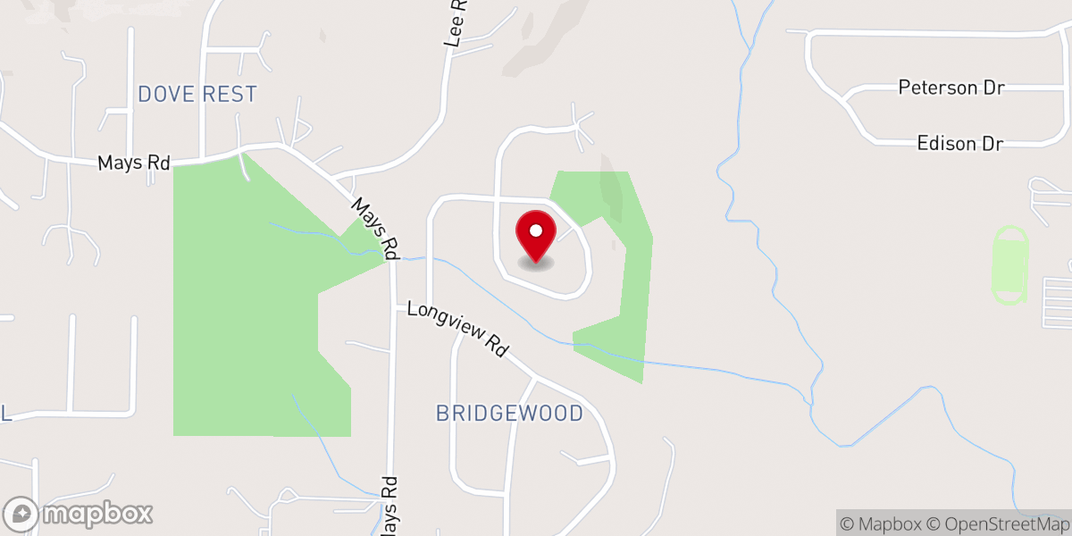Map showing location of Virtue Church