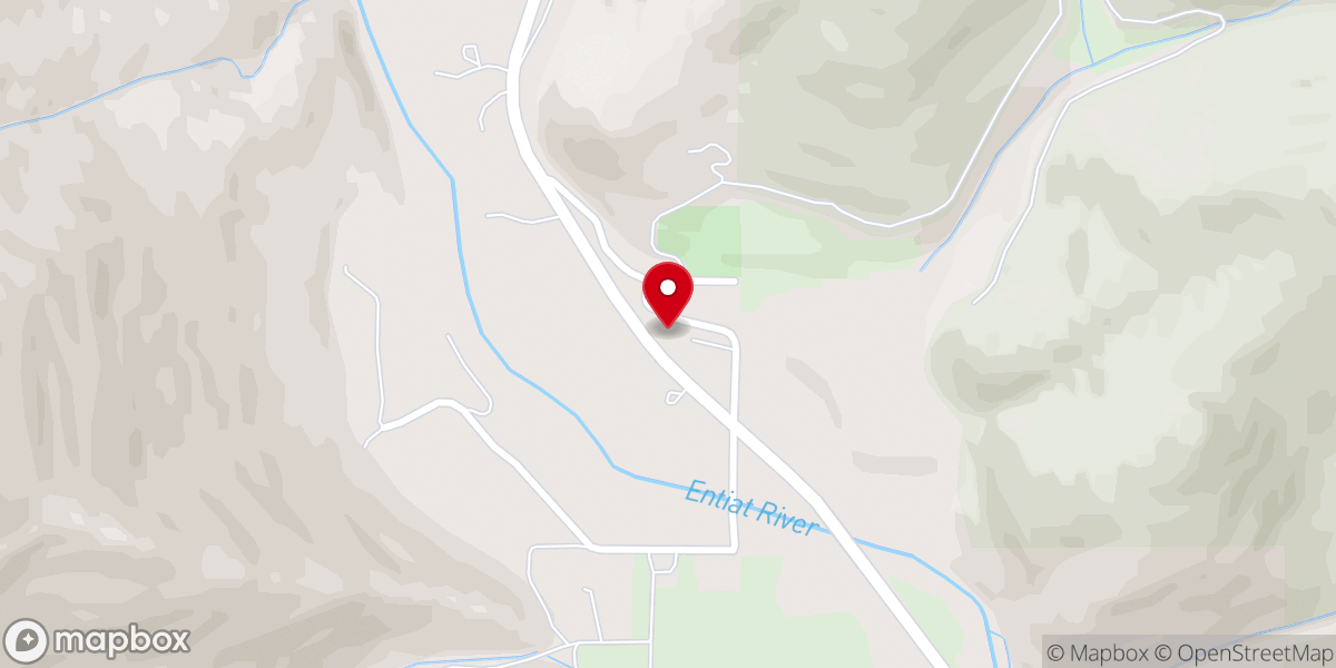 Map showing location of Entiat Community Church Office
