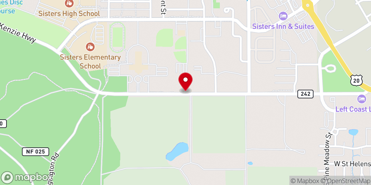 Map showing location of Sisters Community Church