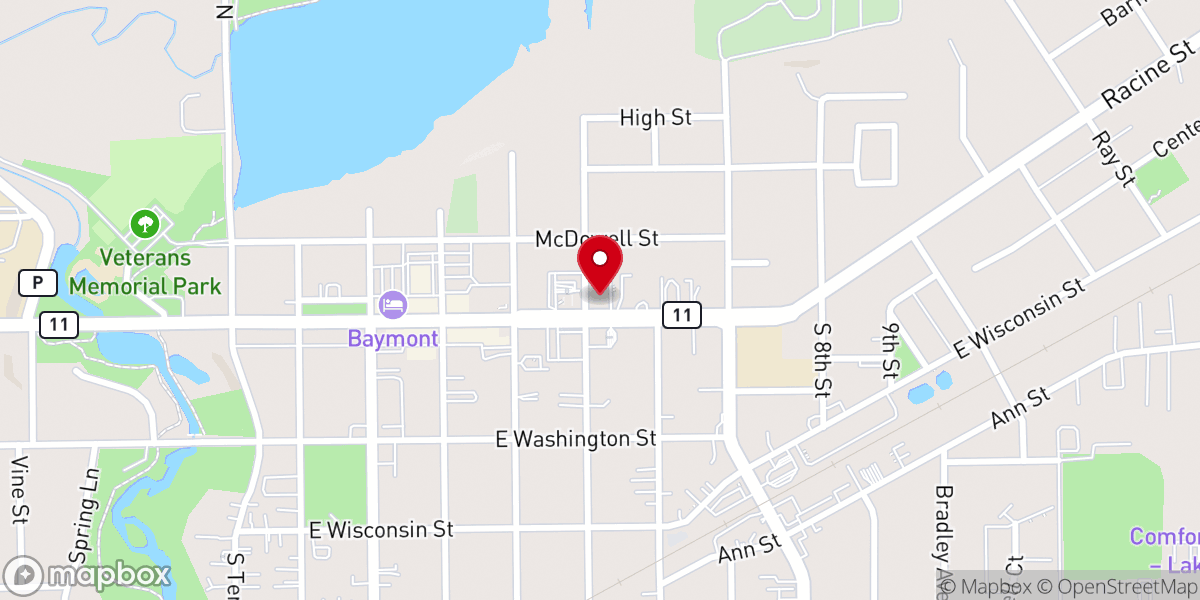 Map showing location of Christ Episcopal Church