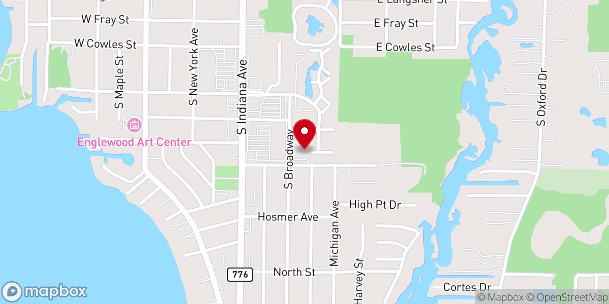 Map showing location of St David's Episcopal Church