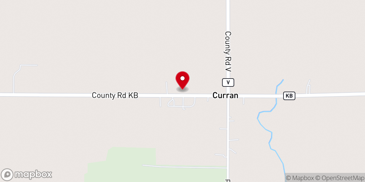 Map showing location of Curran Spirituality Center