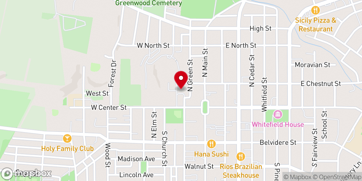 Map showing location of Nazareth Hall Tract