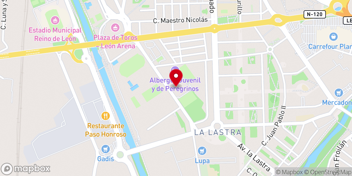 Map showing location of Capilla del Antiguo Colegio de Huerfanos Ferroviarios