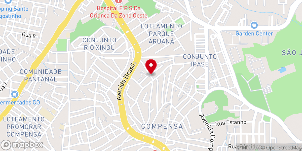 Map showing location of Igreja Batista Nacional Monte Sinai