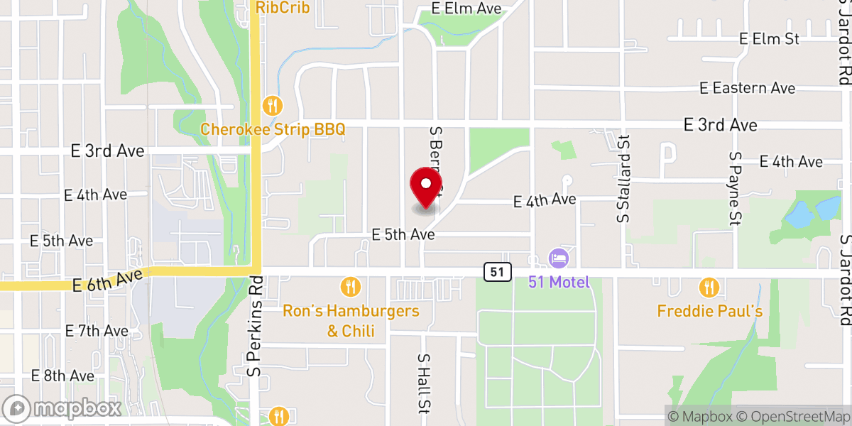 Map showing location of Apostolic's of Stillwater