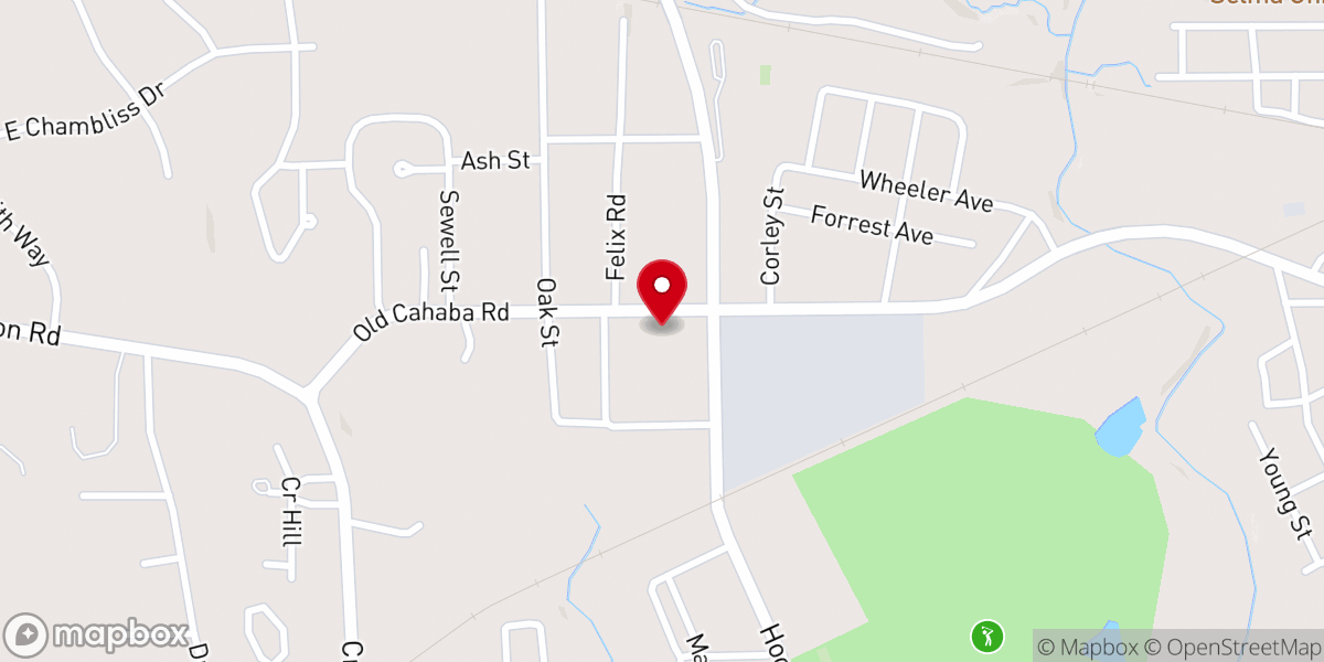Map showing location of Selma City Church