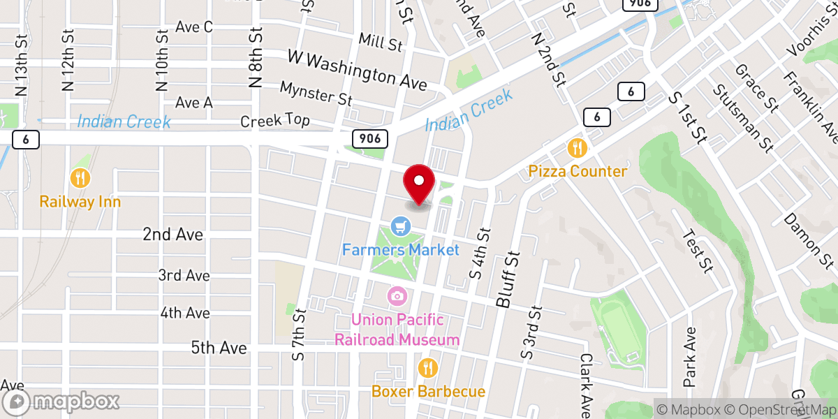 Map showing location of Council Bluffs Living Word Church