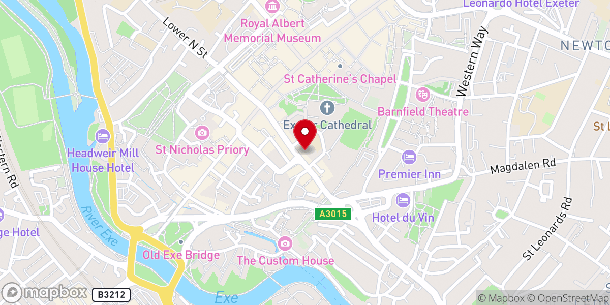 Map showing location of South Street Baptist Church