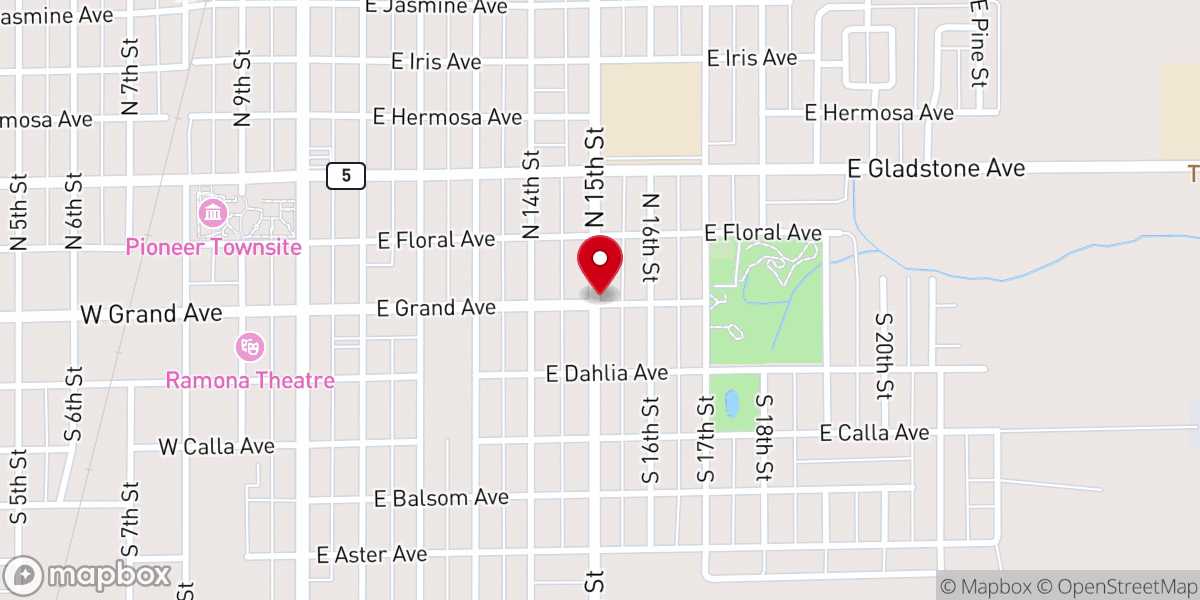 Map showing location of Tillman Baptist Association Church