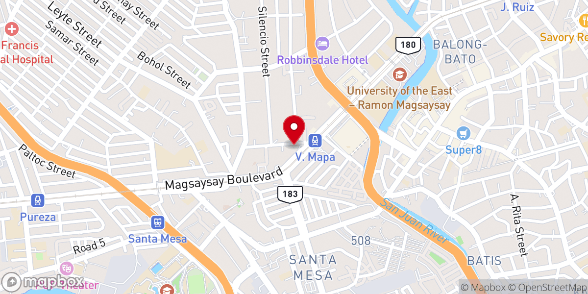Map showing location of Baptist Bible Church
