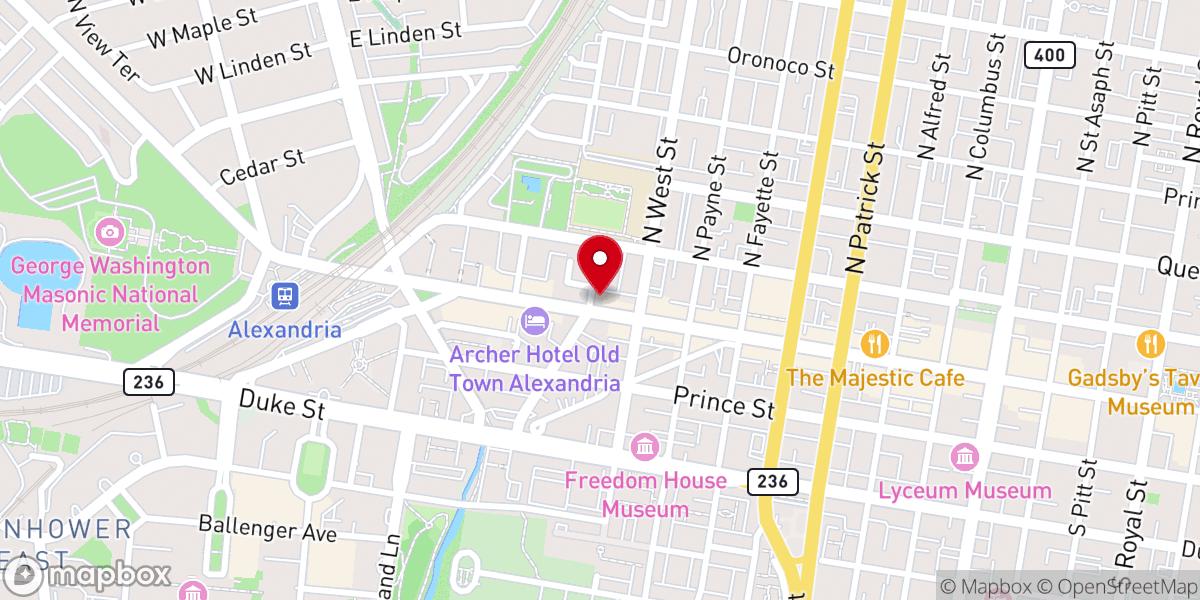 Map showing location of Alleyne AME Zion Church
