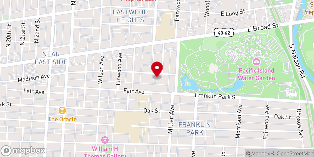 Map showing location of Love Zion Baptist Church