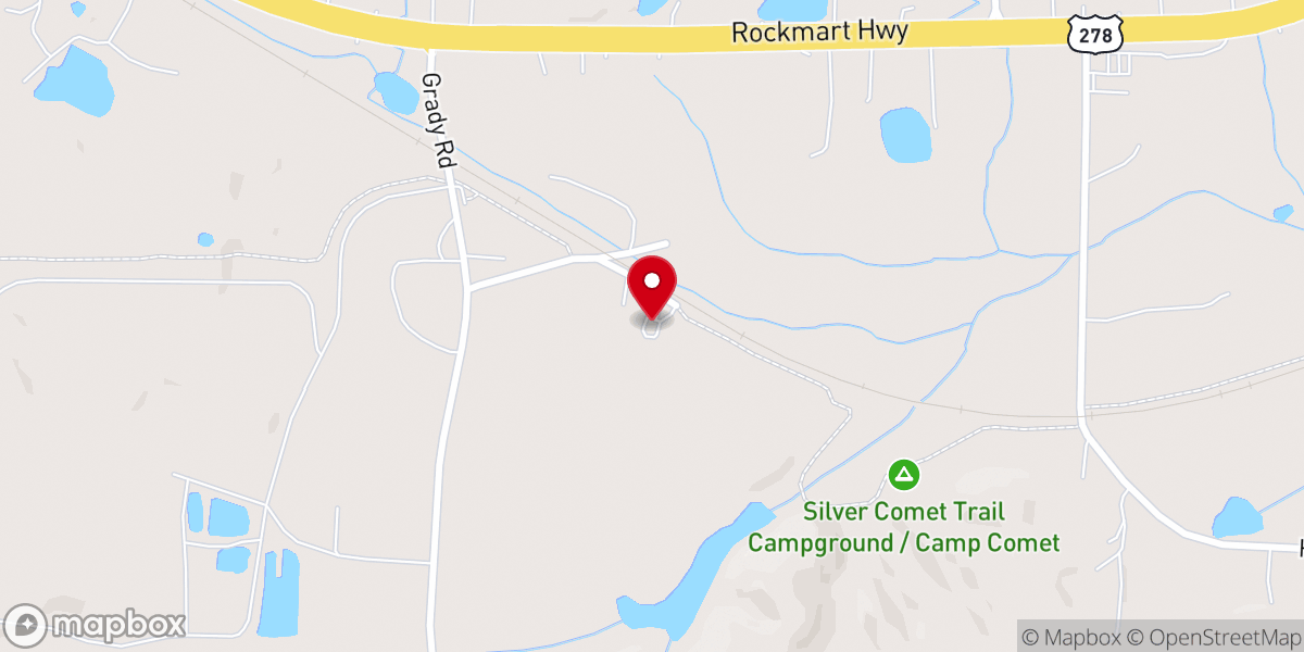 Map showing location of Galilee Baptist Church
