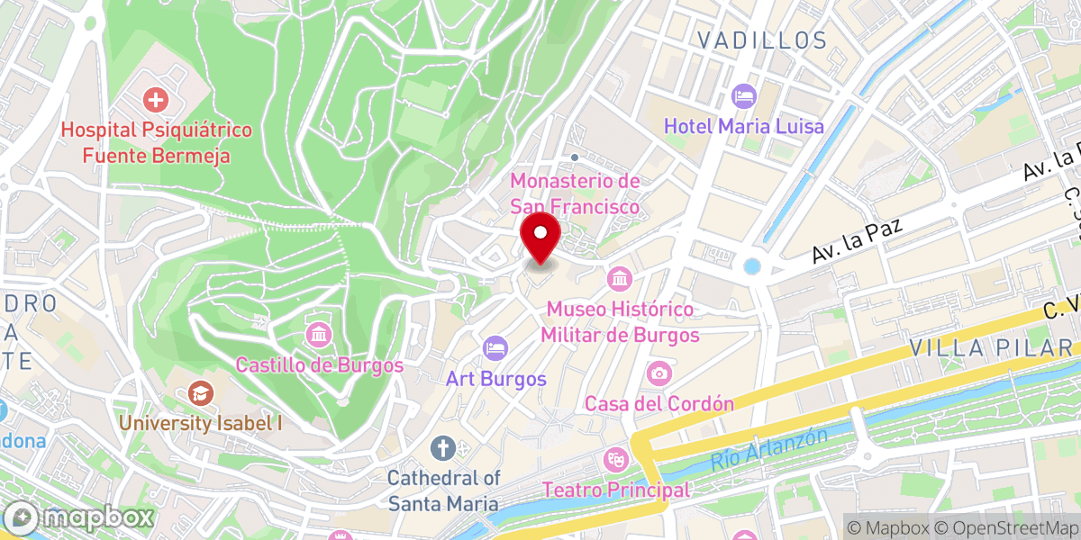Map showing location of Iglesia de San Gil Abad