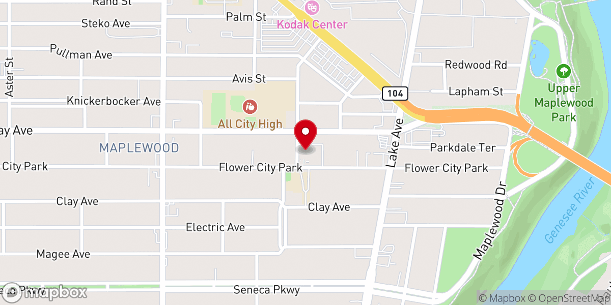 Map showing location of Sacred Heart Cathedral