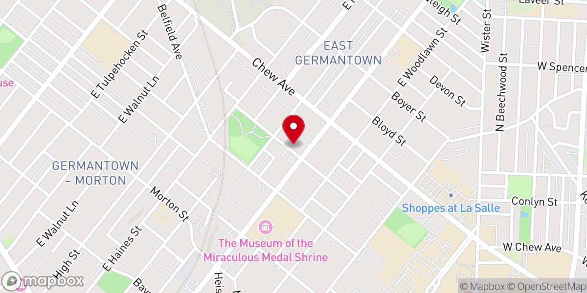 Map showing location of Saint James Community Baptist Church