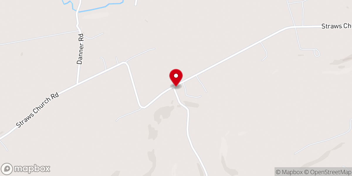 Map showing location of Straws Church