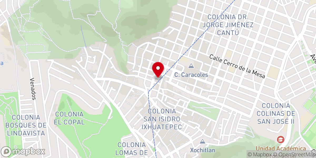 Map showing location of Iglesia Bautista Puerta del Cielo
