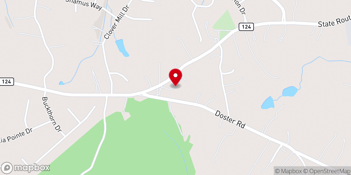 Map showing location of Rehoboth Church
