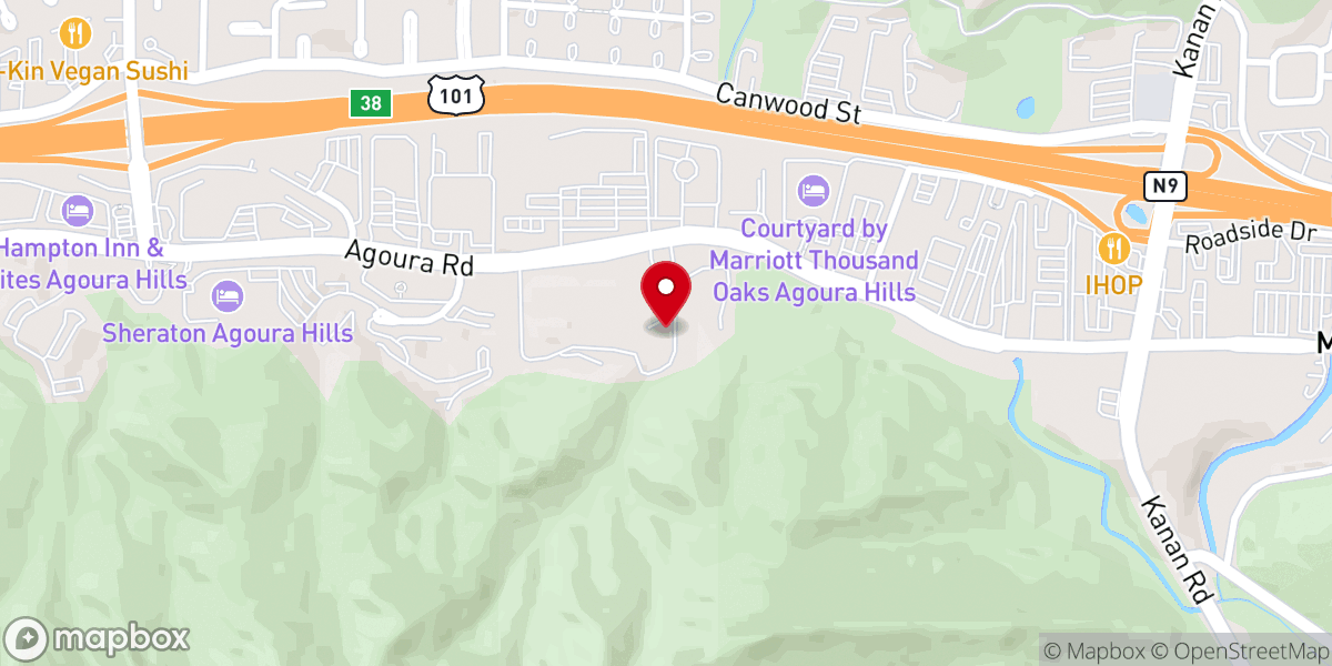 Map showing location of Gateway Church, Agoura Hills