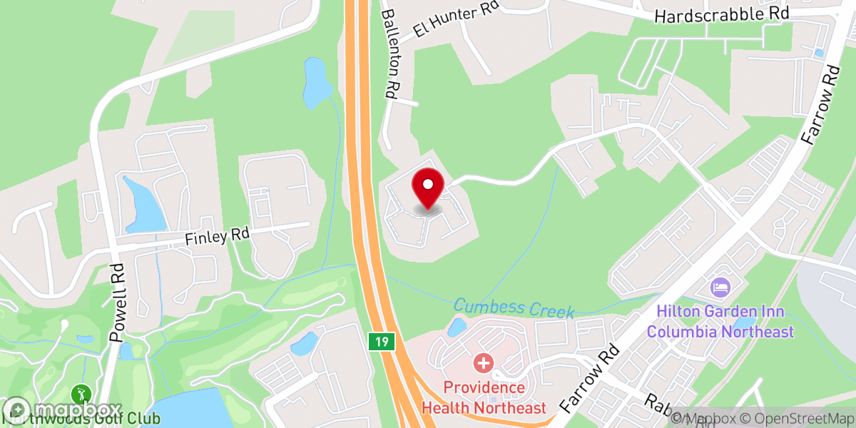 Map showing location of New Hope Christian Center