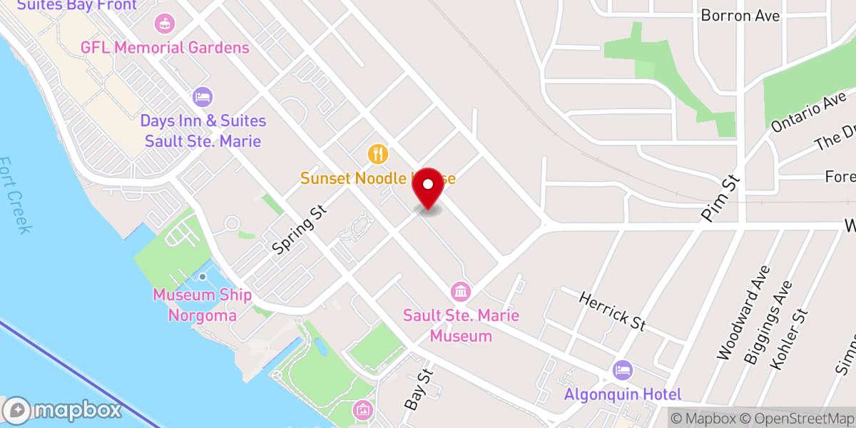 Map showing location of Westminster Presbyterian Church