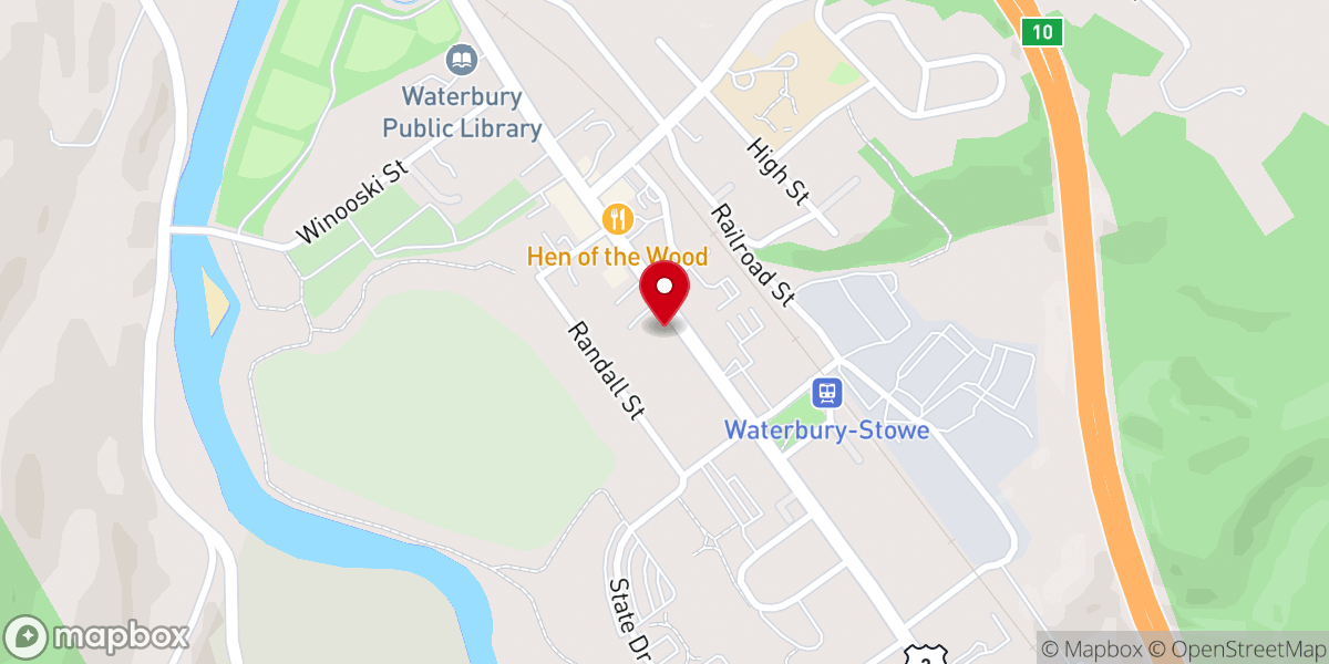 Map showing location of Waterbury Common Market