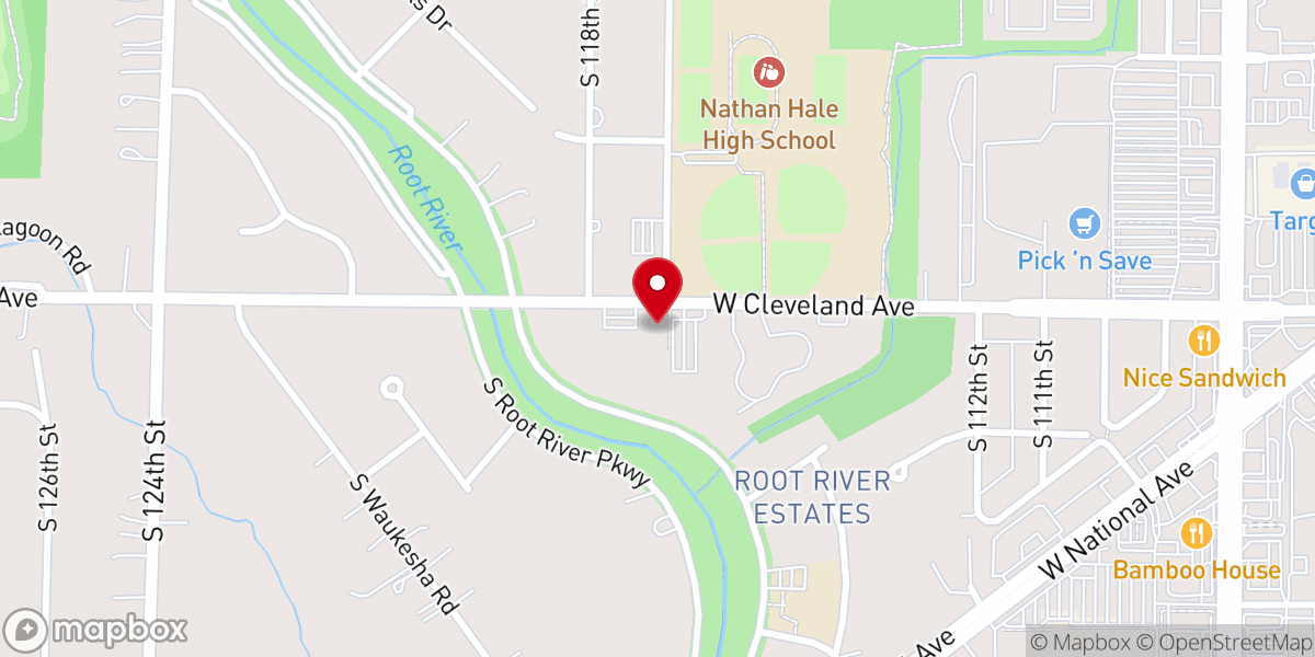 Map showing location of Holy Trinity Evangelical Lutheran Church and School