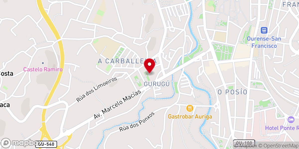 Map showing location of Iglesia del Sagrado Corazón de Carballeira
