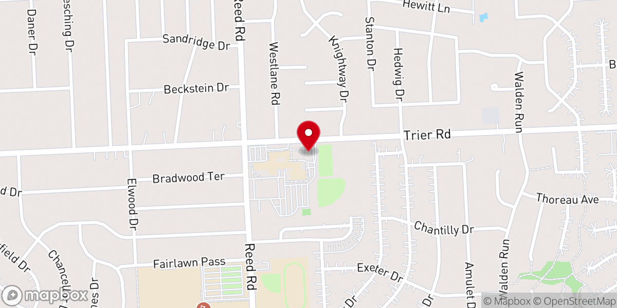 Map showing location of St Charles Catholic Church Office