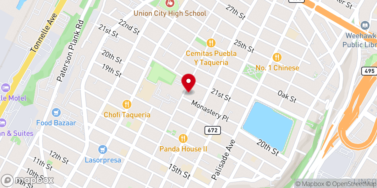Map showing location of Hudson Heights Church of Christ