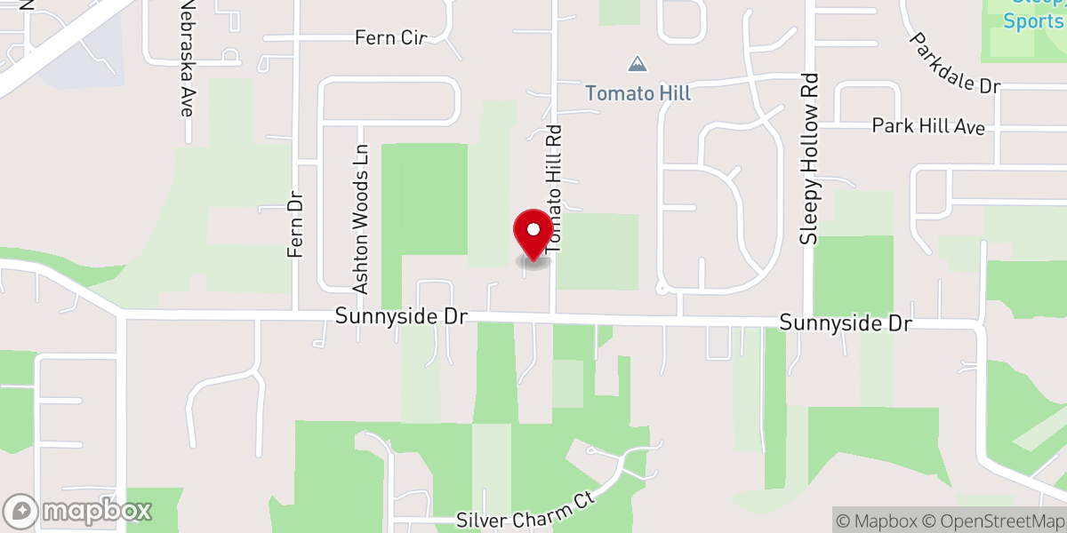 Map showing location of Welcome Home Christian Church