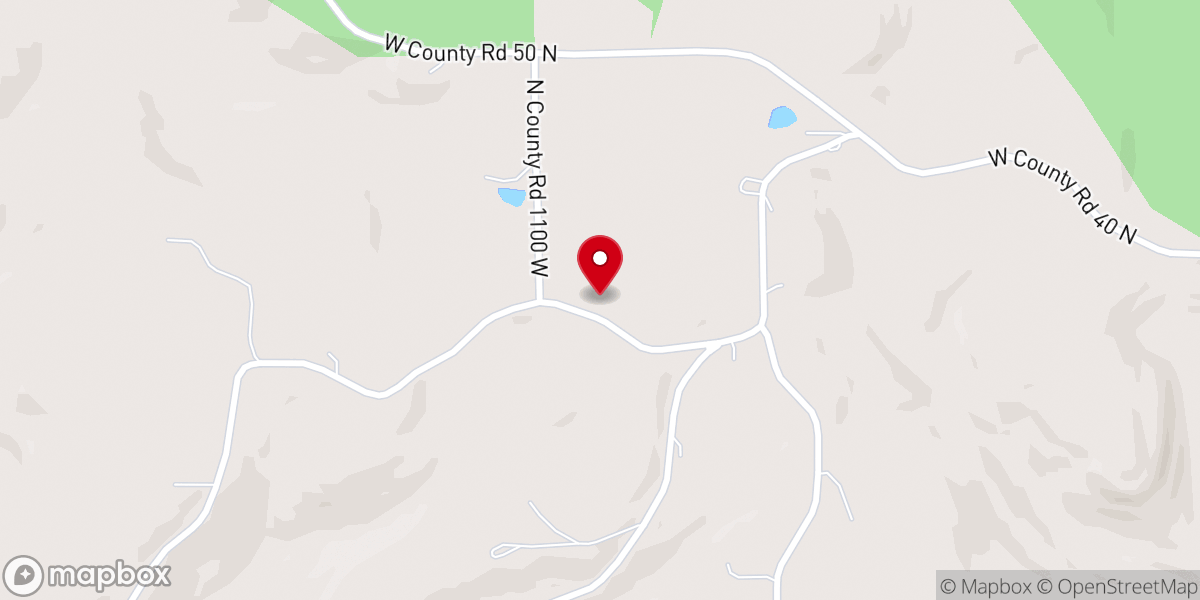 Map showing location of Red Quarry Christian Church