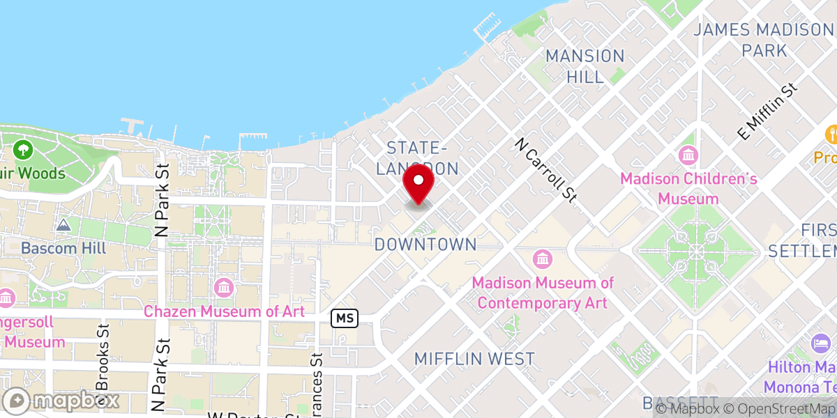 Map showing location of Wisconsin Lutheran Chapel
