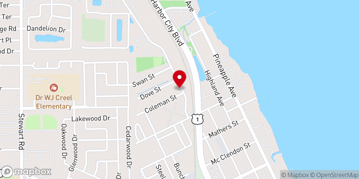 Map showing location of Greater Ward Chapel AME
