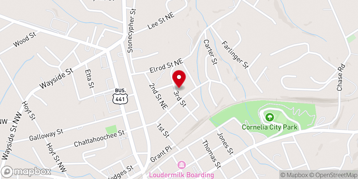Map showing location of Israel CME Church